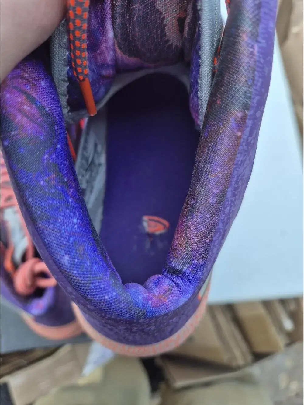 Nike LeBron 10 Basketball Shoes Purple Orange Size 10